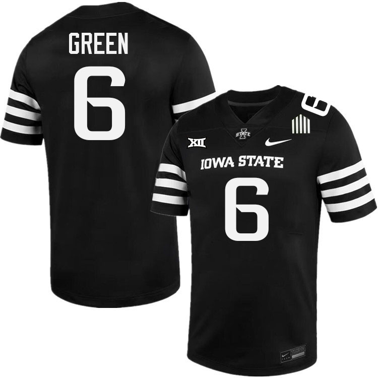 Eli Green Jersey,Iowa State Cyclones #6 Eli Green College Jersey Youth-Black